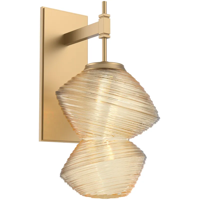 Mesa LED Gilded Brass Indoor Sconce Wall Light