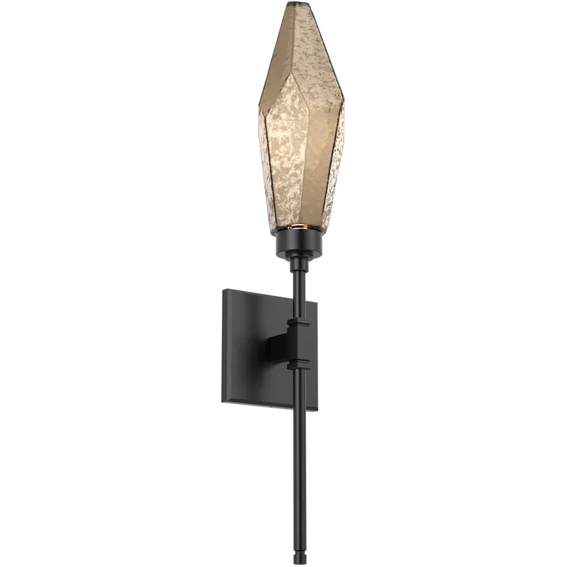 Rock Crystal LED 4.5 inch Matte Black ADA Indoor Sconce Wall Light, Belvedere