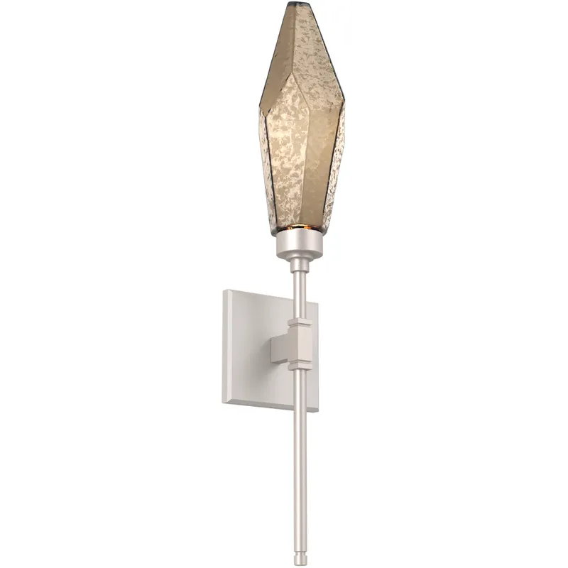 Rock Crystal LED 4.5 inch Beige Silver ADA Indoor Sconce Wall Light, Belvedere