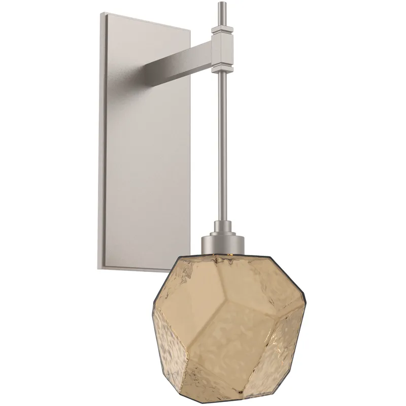 Gem LED 6.3 inch Beige Silver Indoor Sconce Wall Light in Metallic Beige Silver, Bronze, 2700K LED, Tempo