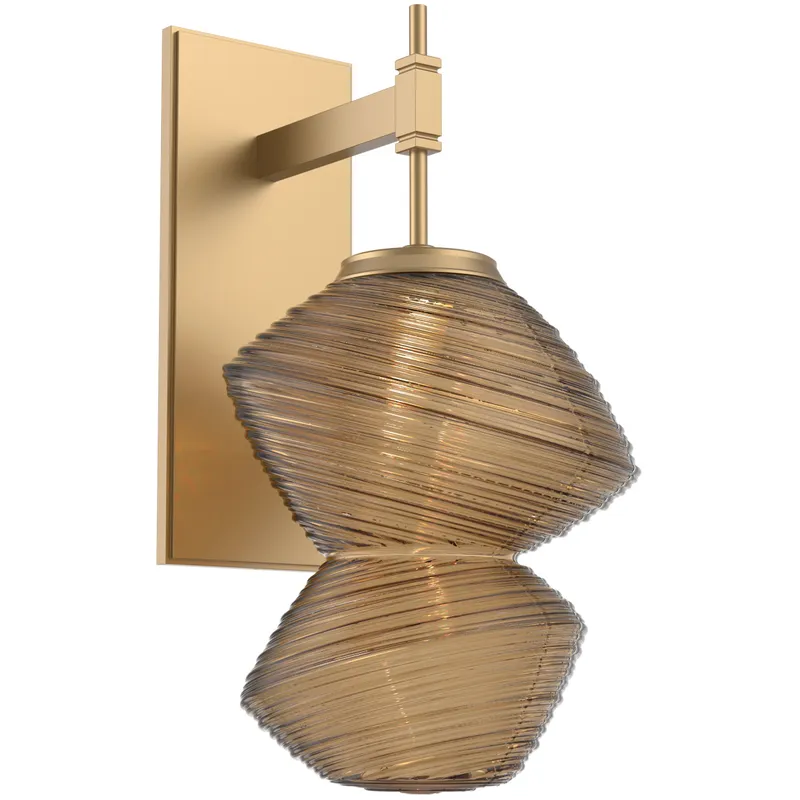 Mesa LED Gilded Brass Indoor Sconce Wall Light