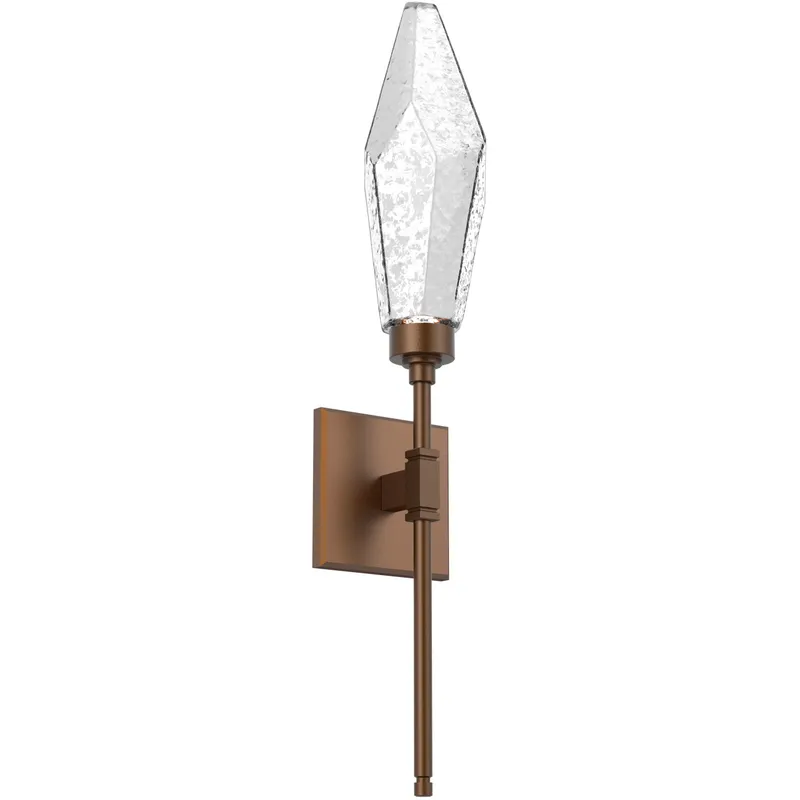 Rock Crystal LED 4.5 inch Flat Bronze ADA Indoor Sconce Wall Light, Belvedere