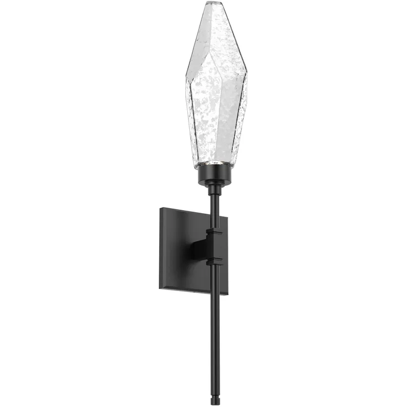 Rock Crystal LED 4.5 inch Matte Black ADA Indoor Sconce Wall Light, Belvedere