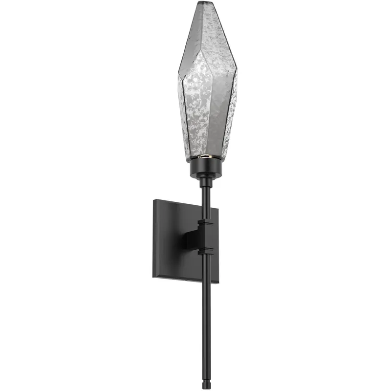 Rock Crystal LED 4.5 inch Matte Black ADA Indoor Sconce Wall Light, Belvedere