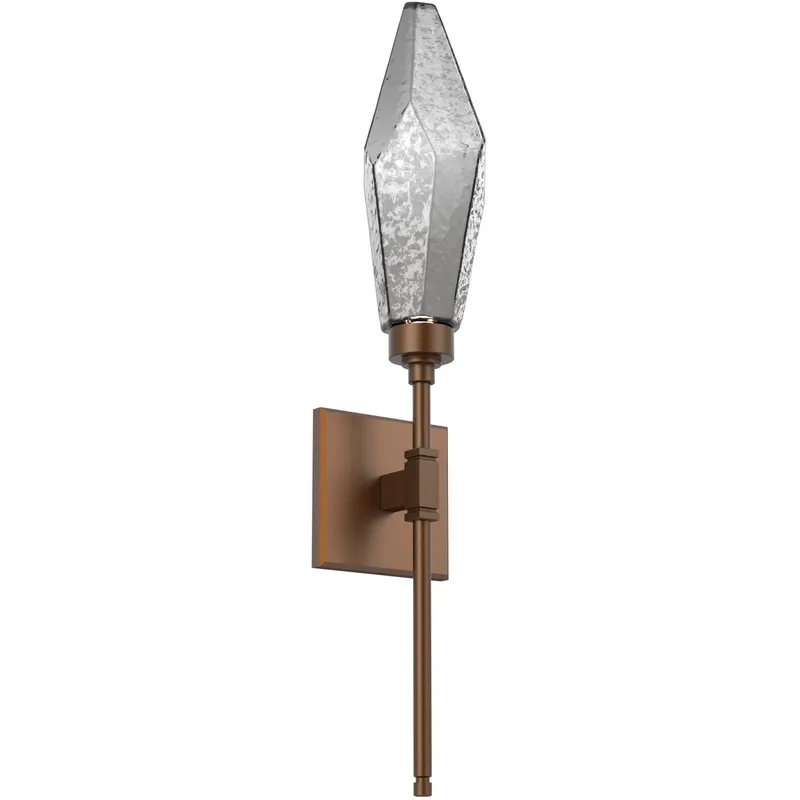 Rock Crystal LED 4.5 inch Flat Bronze ADA Indoor Sconce Wall Light, Belvedere