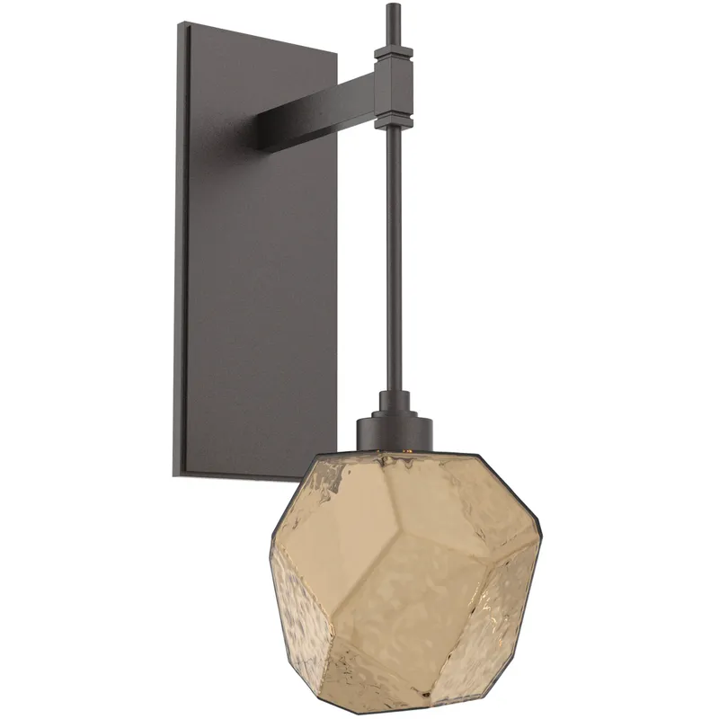 Gem LED 6.3 inch Graphite Indoor Sconce Wall Light in 3000K LED, Bronze, Tempo