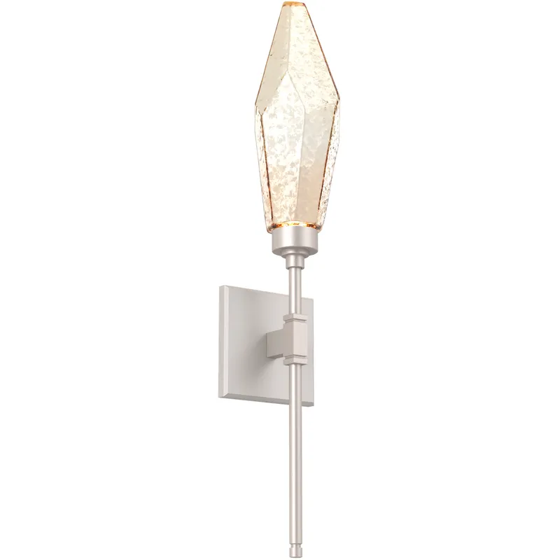Rock Crystal LED 4.5 inch Beige Silver ADA Indoor Sconce Wall Light, Belvedere