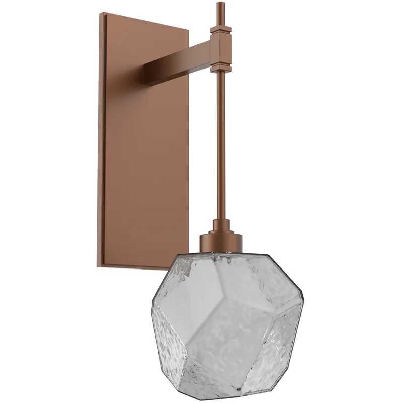 Gem LED 6.3 inch Burnished Bronze Indoor Sconce Wall Light in 3000K LED, Smoke, Tempo