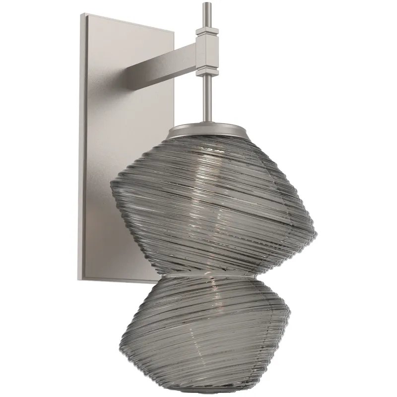 Mesa LED Beige Silver Indoor Sconce Wall Light