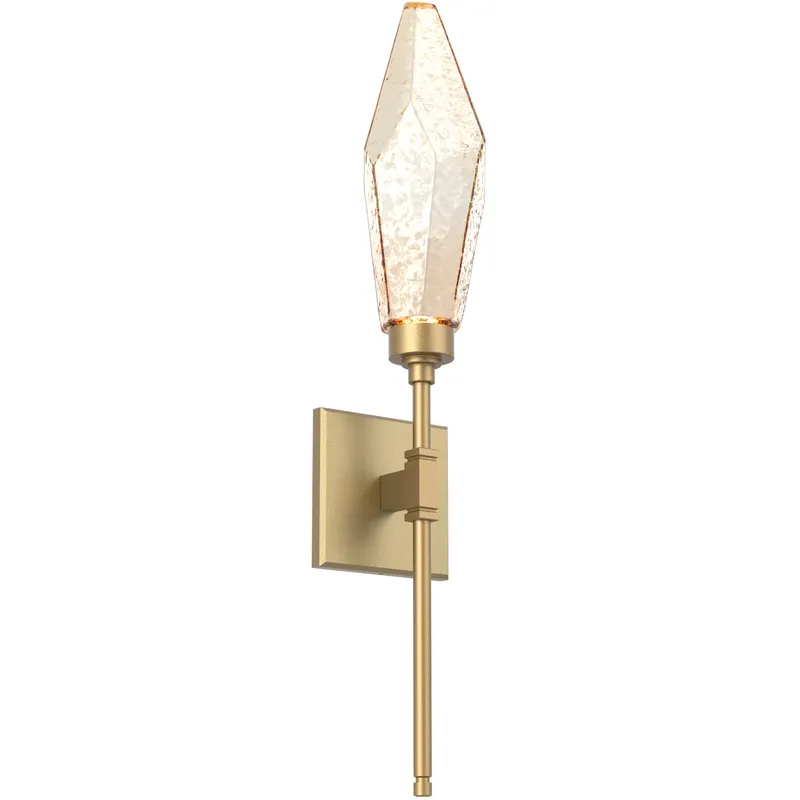 Rock Crystal LED 4.5 inch Gilded Brass ADA Indoor Sconce Wall Light, Belvedere