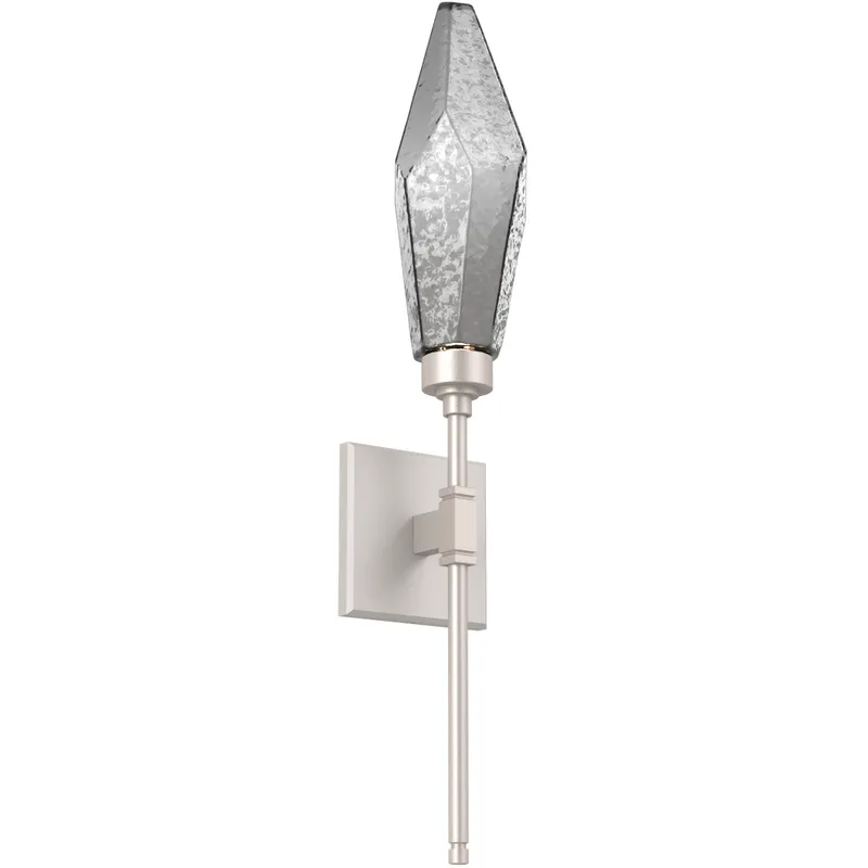 Rock Crystal LED 4.5 inch Beige Silver ADA Indoor Sconce Wall Light, Belvedere