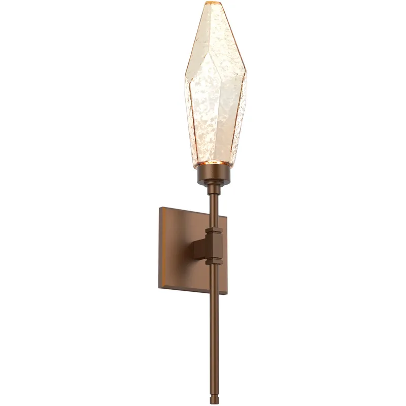 Rock Crystal LED 4.5 inch Flat Bronze ADA Indoor Sconce Wall Light, Belvedere