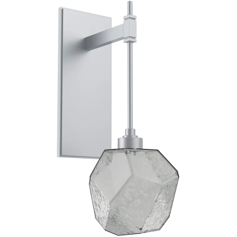 Gem LED 6.3 inch Classic Silver Indoor Sconce Wall Light in 3000K LED, Smoke, Tempo