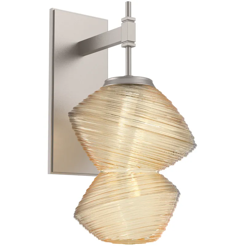 Mesa LED Beige Silver Indoor Sconce Wall Light