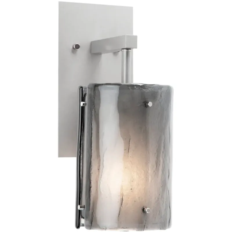 Textured Glass 1 Light 5.8 inch Graphite Sconce Wall Light
