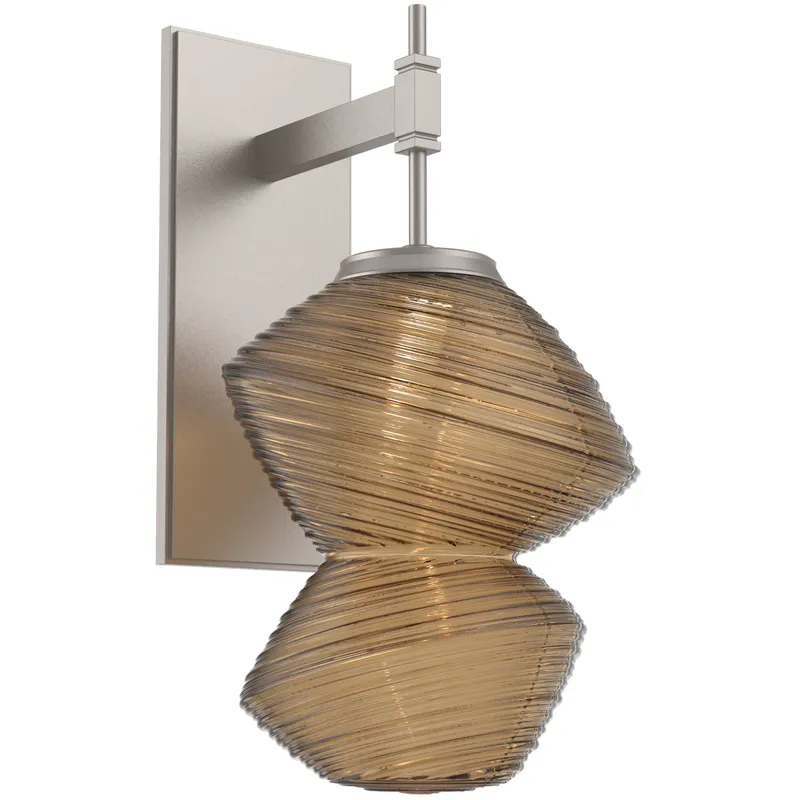 Mesa LED Beige Silver Indoor Sconce Wall Light