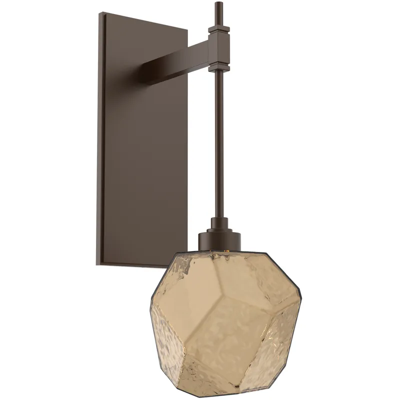 Gem LED 6.3 inch Flat Bronze Indoor Sconce Wall Light in 3000K LED, Tempo