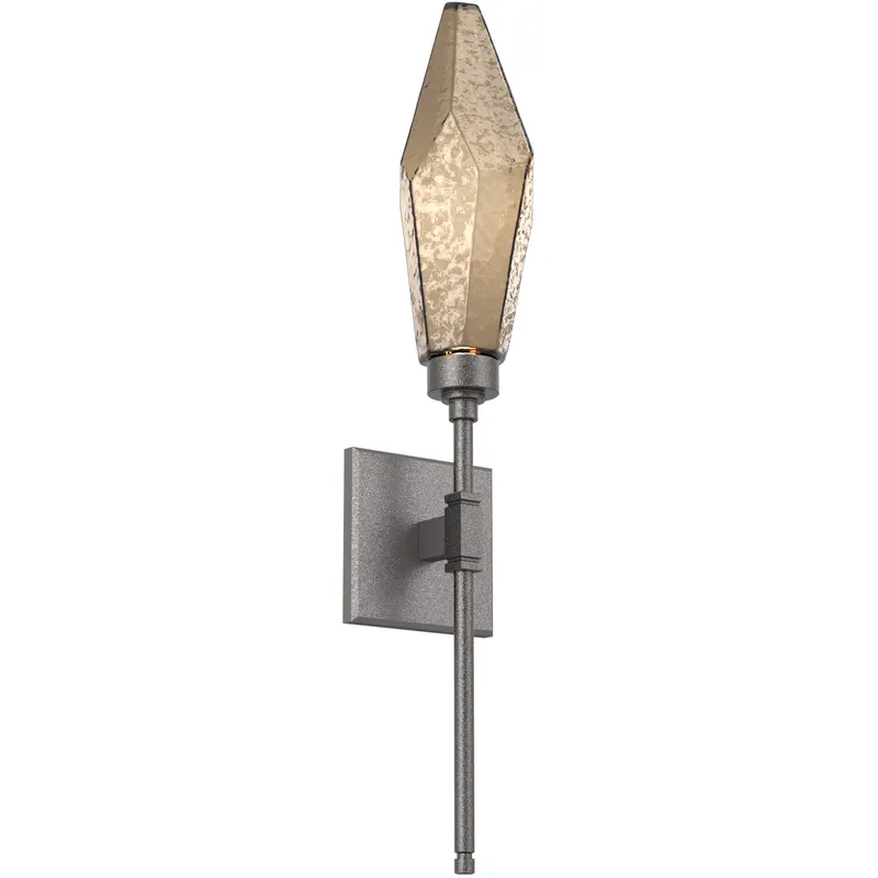 Rock Crystal LED 4.5 inch Graphite ADA Indoor Sconce Wall Light, Belvedere
