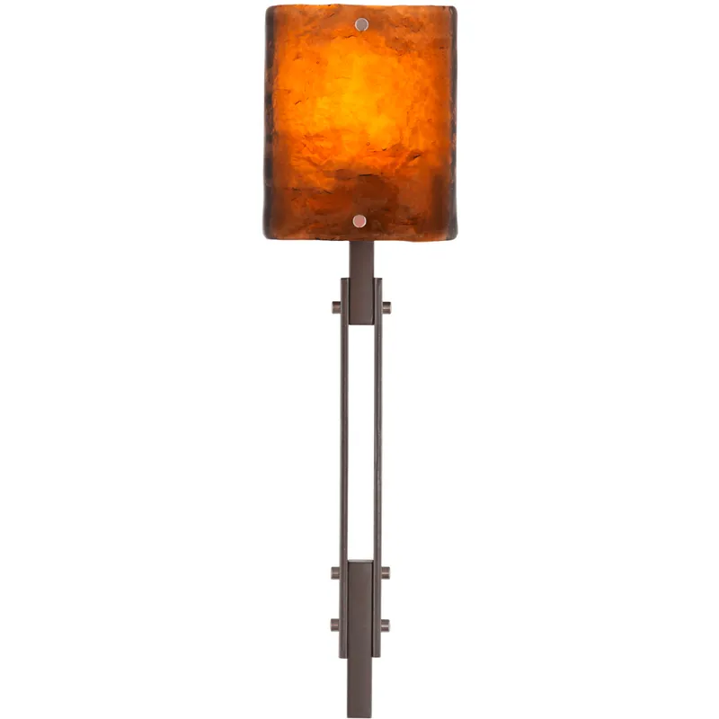 Urban Loft 1 Light 5.5 inch Gilded Brass Cover Sconce Wall Light in Frosted Granite, Trestle