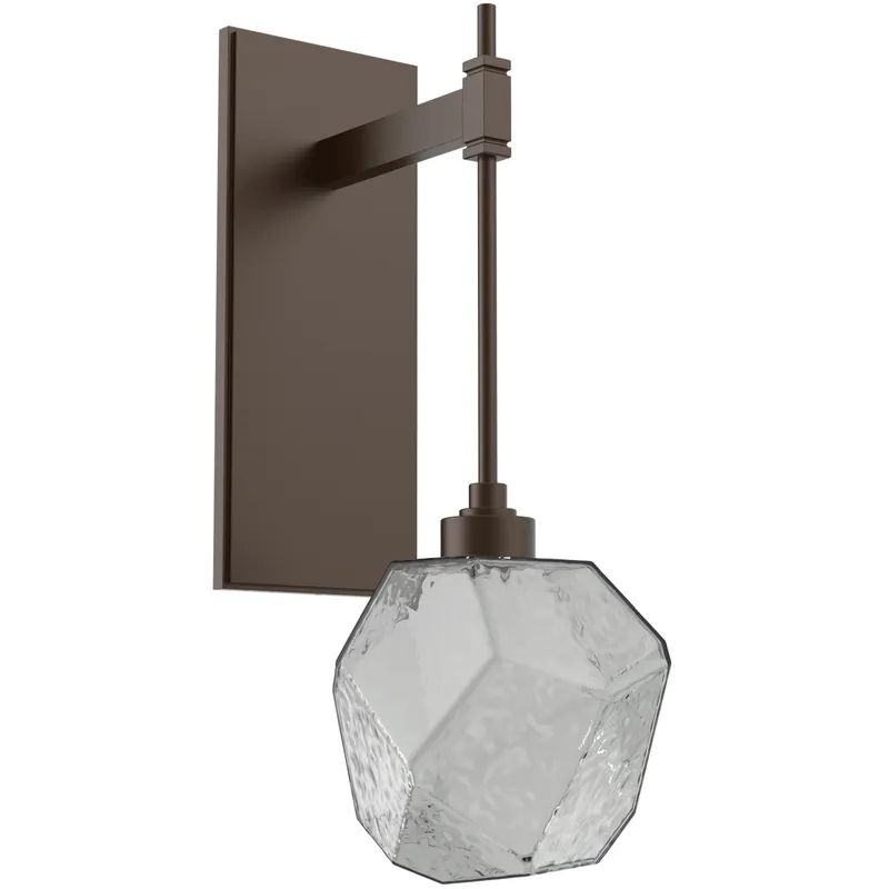 Gem LED 6.3 inch Flat Bronze Indoor Sconce Wall Light in Smoke, 2700K LED, Tempo
