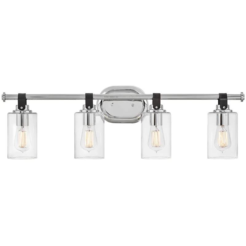 Halstead 4 Light 32 inch Chrome Vanity Light Wall Light