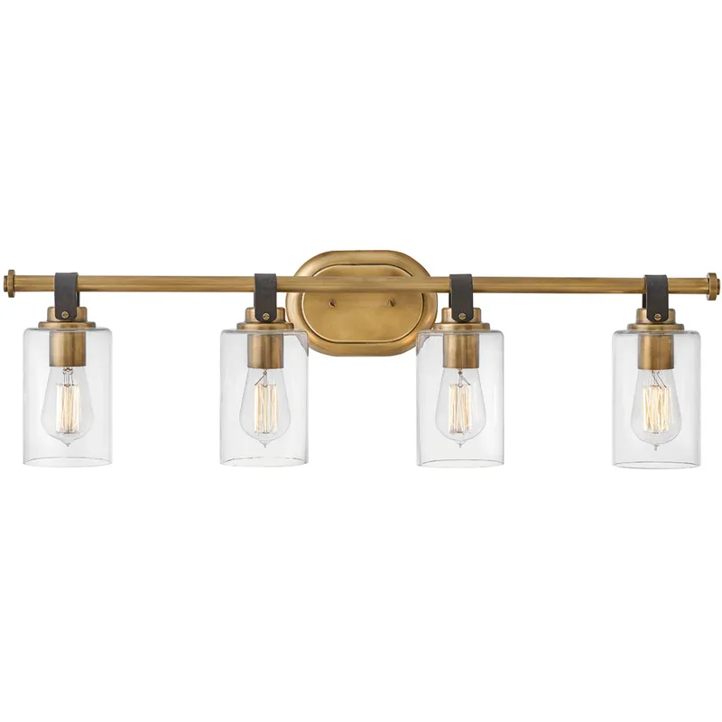 Halstead 4 Light 32 inch Heritage Brass Vanity Light Wall Light