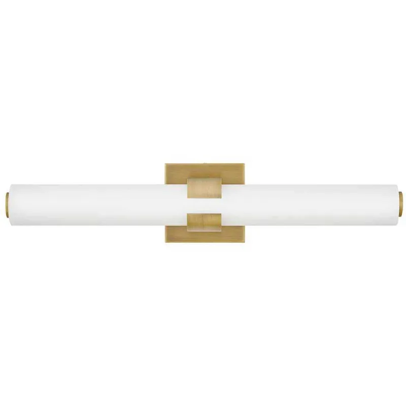 Aiden LED 23 inch Lacquered Brass Vanity Light Wall Light, Vertical