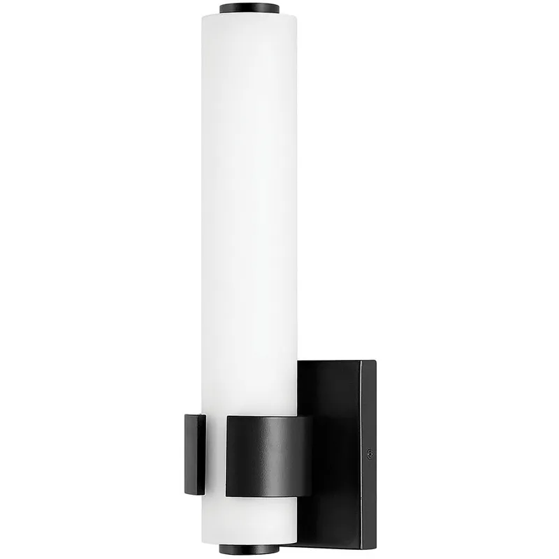 Aiden LED 5 inch Black Bath Light Wall Light, Vertical