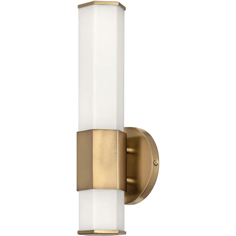 Facet LED 5 inch Heritage Brass Bath Light Wall Light