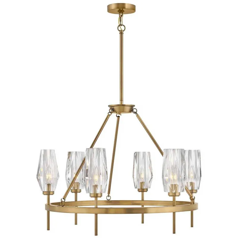 Ana 6 Light 30 inch Heritage Brass Indoor Chandelier Ceiling Light