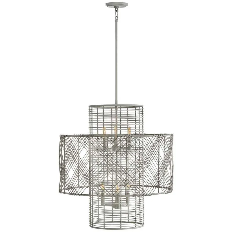 Lisa McDennon Nikko 6 Light 26 inch Light Ashwood Indoor Chandelier Ceiling Light