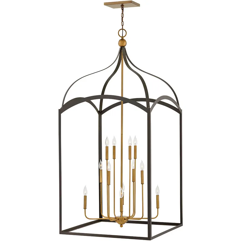 Clarendon 12 Light 30 inch Bronze with Heirloom Brass Indoor Chandelier Ceiling Light