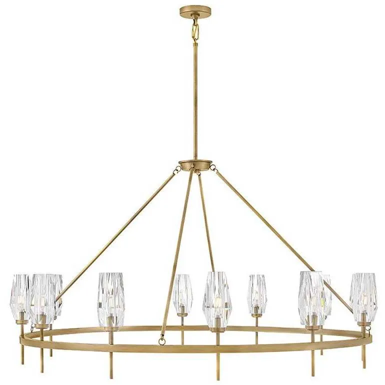 Ana 12 Light 58 inch Heritage Brass Chandelier Ceiling Light