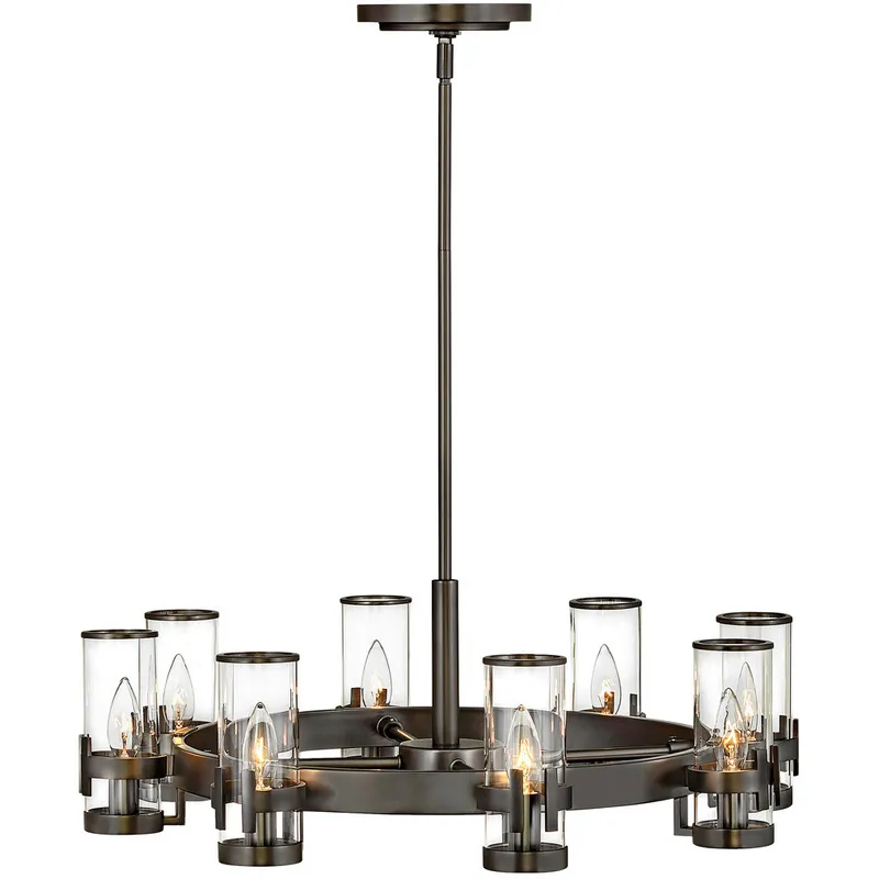 Reeve 8 Light 27 inch Black Oxide Indoor Chandelier Ceiling Light