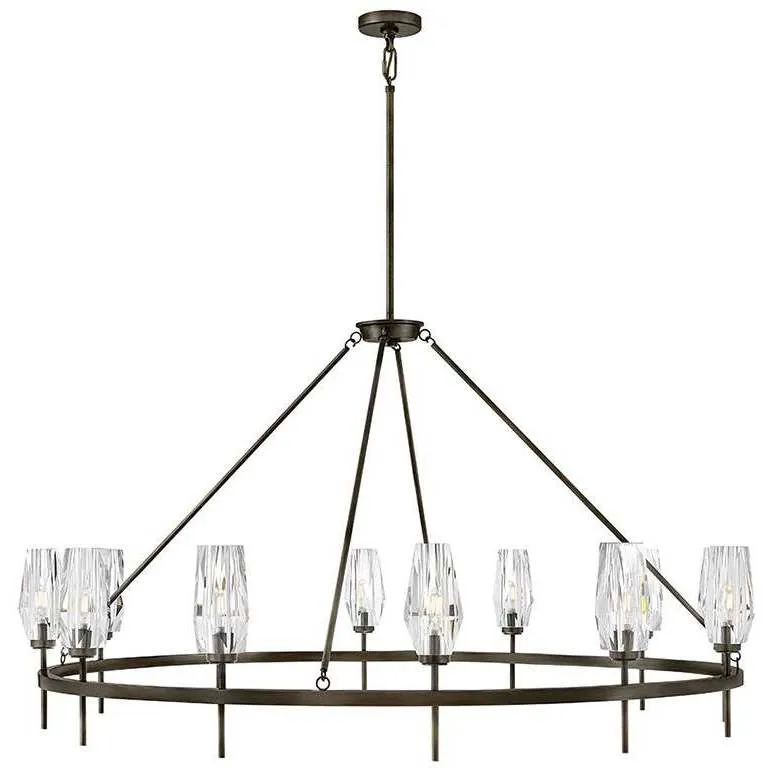 Ana 12 Light 58 inch Black Oxide Chandelier Ceiling Light