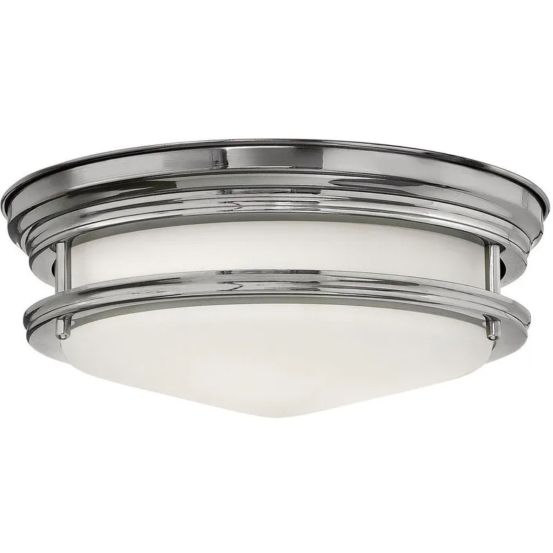 Hadley 2 Light 12 inch Chrome Indoor Flush Mount Ceiling Light in White