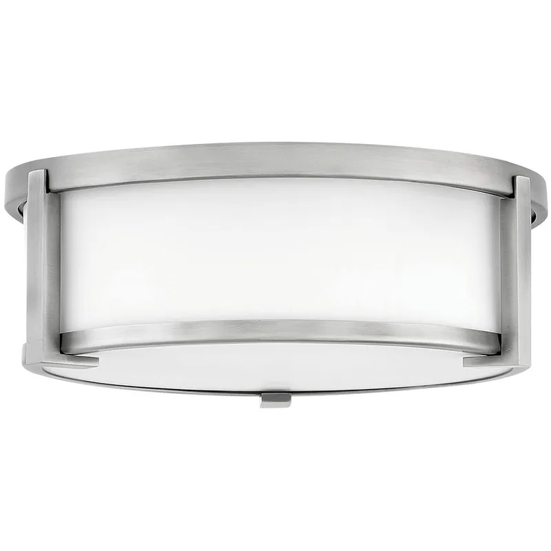 Lowell 2 Light 13.25 inch Antique Nickel Indoor Flush Mount Ceiling Light