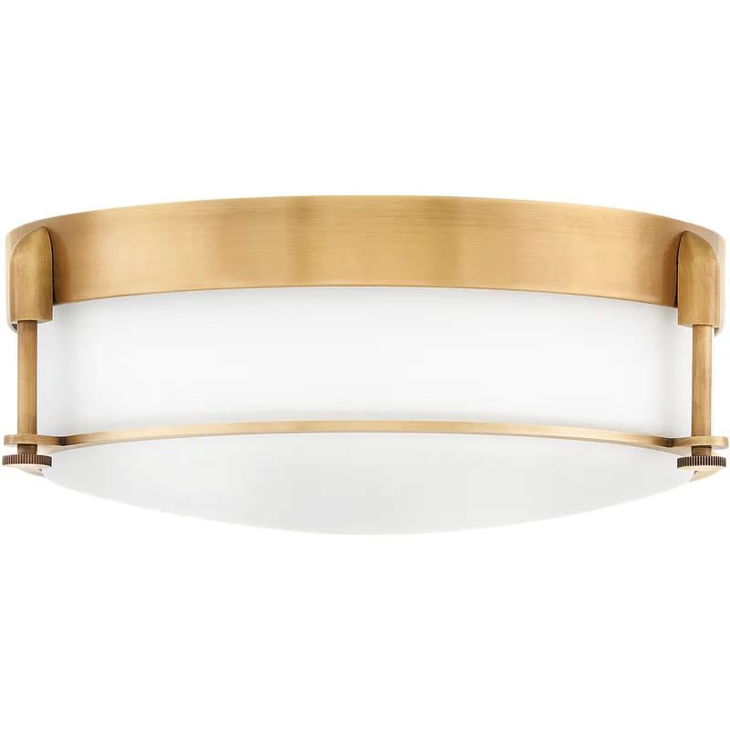 Colbin 3 Light 16.5 inch Heritage Brass Indoor Flush Mount Ceiling Light