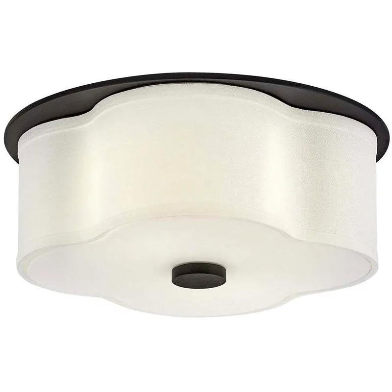 Delaney 2 Light 14 inch Black Flush Mount Ceiling Light