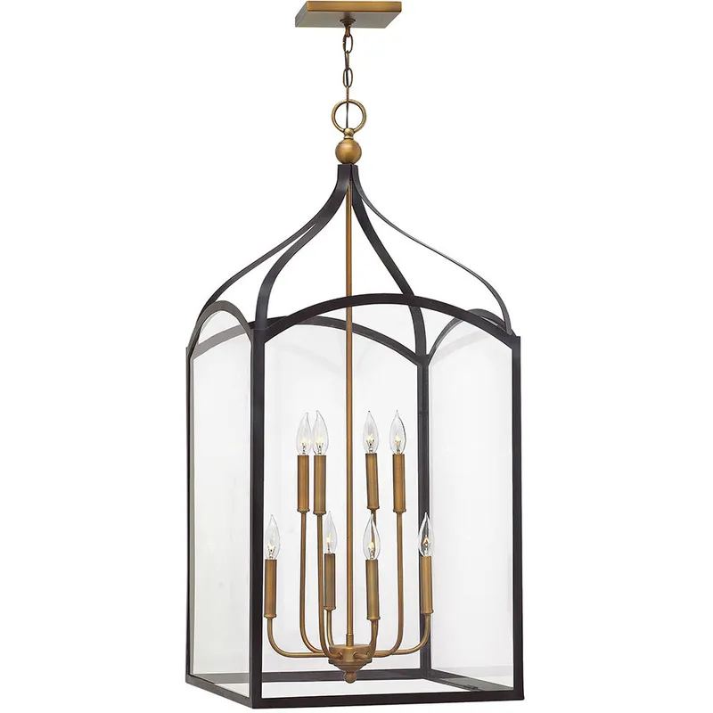 Clarendon 8 Light 20 inch Bronze with Heirloom Brass Indoor Foyer Light Ceiling Light