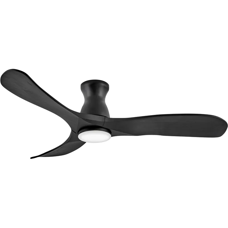 Swell Flush Illuminated 56 inch Matte Black Fan
