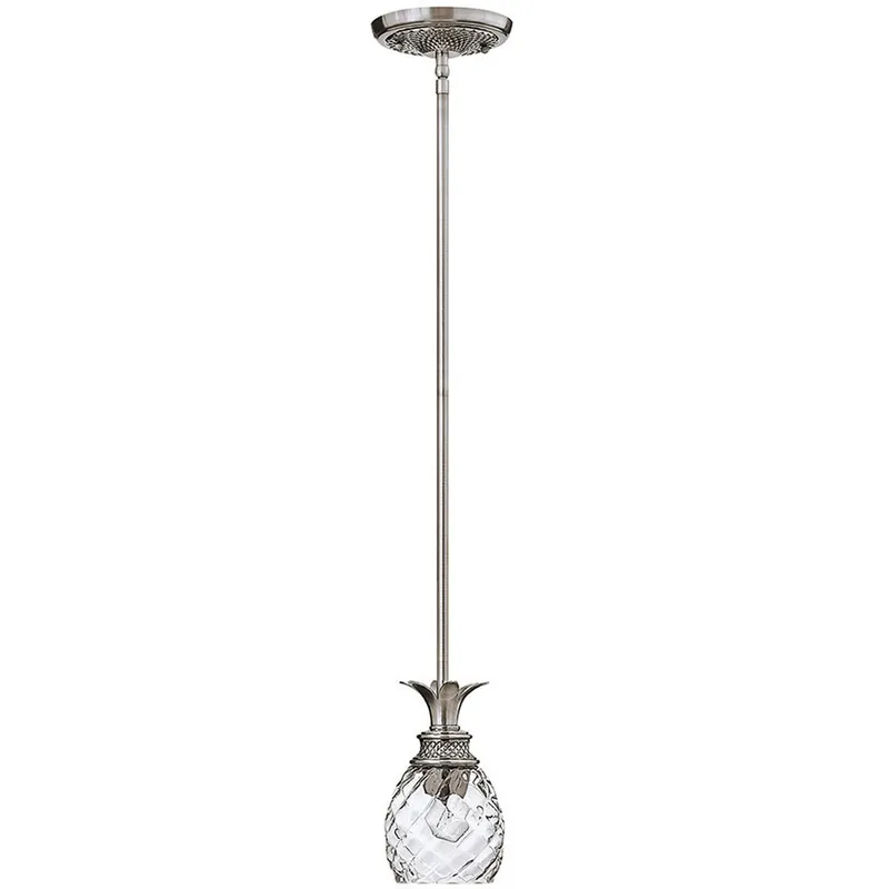 Plantation 1 Light 5 inch Polished Antique Nickel Indoor Mini Pendant Ceiling Light