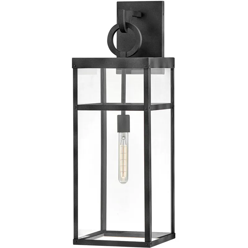 Estate Series Porter LED 29 inch Aged Zinc Outdoor Wall Mount Lantern, Extra Large