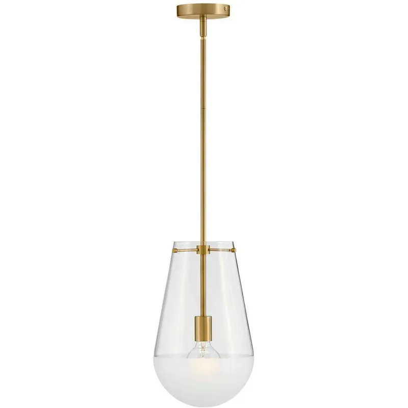 Beck 9 inch Lacquered Brass Indoor Pendant Ceiling Light