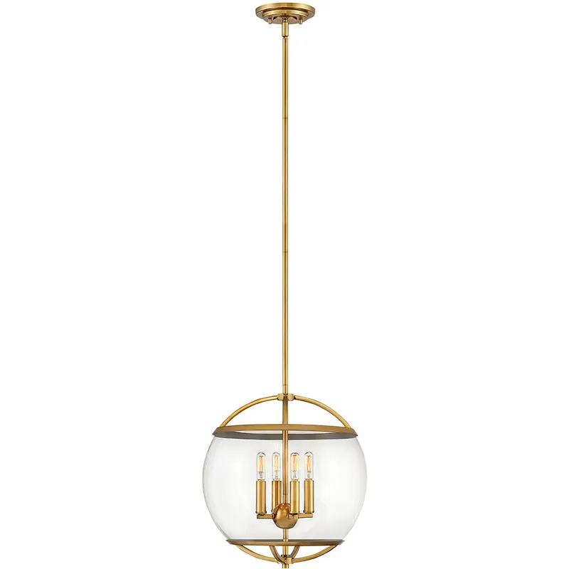 Calvin 4 Light 15 inch Heritage Brass Indoor Pendant Ceiling Light
