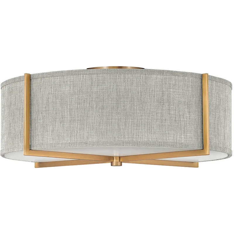 Galerie Axis 4 Light 25.5 inch Heritage Brass Indoor Semi-Flush Mount Ceiling Light
