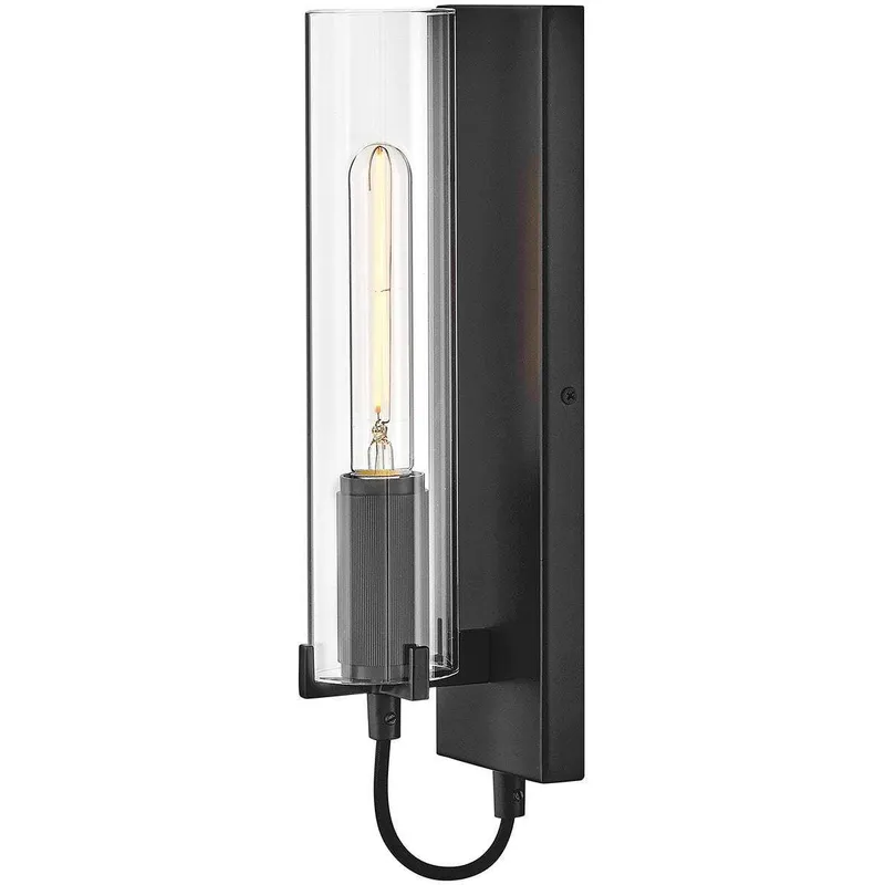 Ryden 1 Light 4.5 inch Black Indoor Wall Sconce Wall Light in Clear
