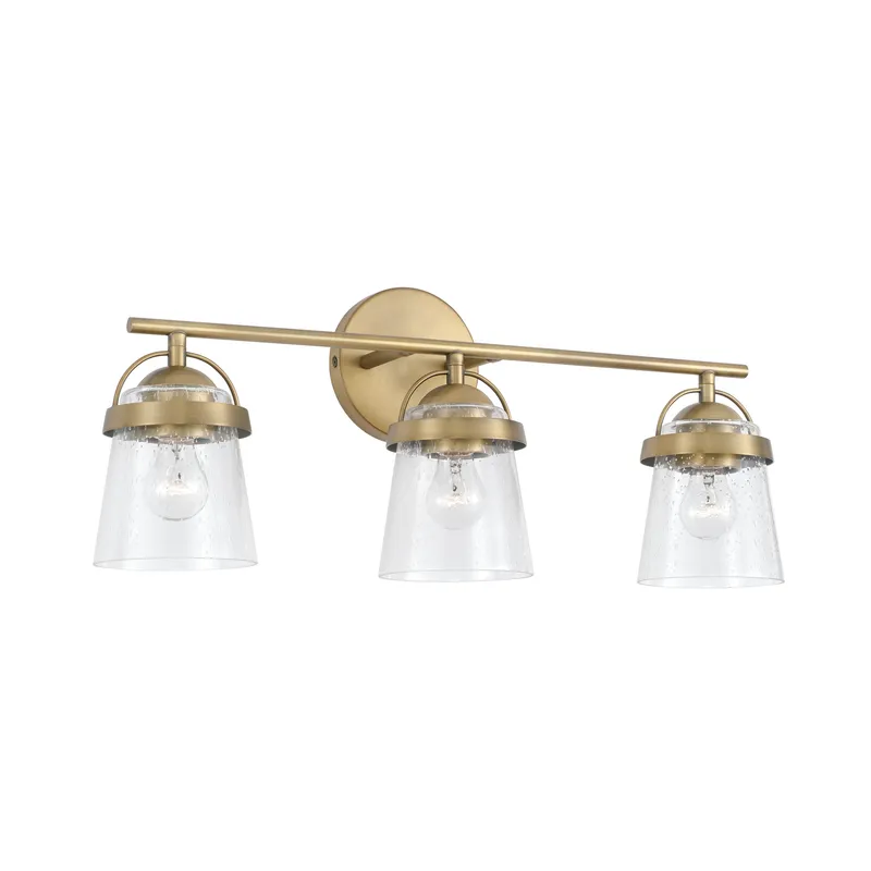 Madison 3 Light 23 inch Aged Brass Vanity Light Wall Light