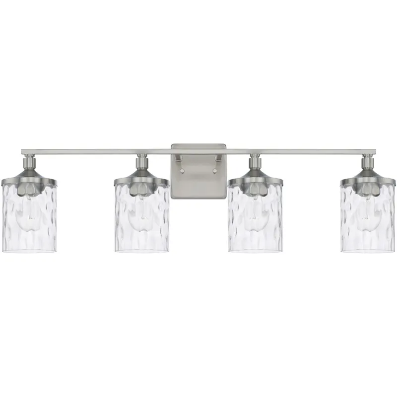 Colton 4 Light 33.5 inch Brushed Nickel Vanity Light Wall Light