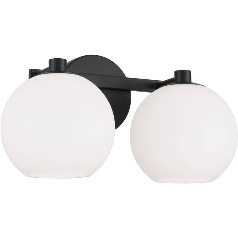 Ansley 2 Light 14.75 inch Matte Black Vanity Light Wall Light